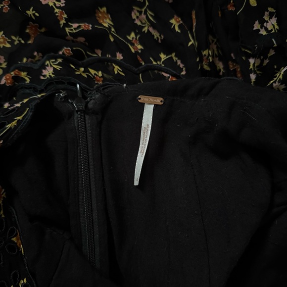Free People Floral Black Open-Back Dress - Picture 5 of 13